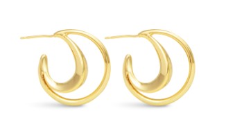 SUMMER DOUBLE HOOP GOLD