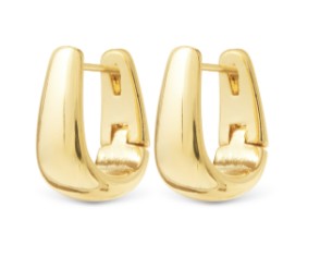 EDNA ELONGATED HUGGIE GOLD