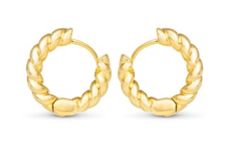 CLARA MINI GOLD ROPE HOOPS