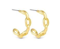 LONDON CHAIN LINK HOOP GOLD