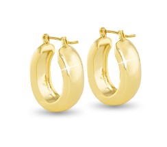 GOLD EMILY BOLD OVAL HOOPS