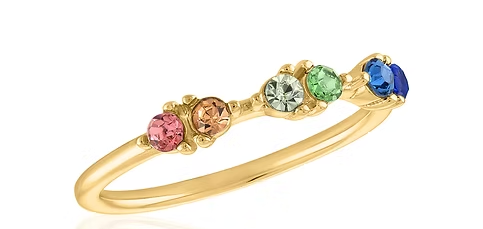 RAINBOW DUO GOLD LAYERS RING