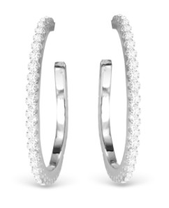 SILVER MICRO CZ DROP EARRINGS