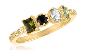 GREEN MULTI LAYERS RING