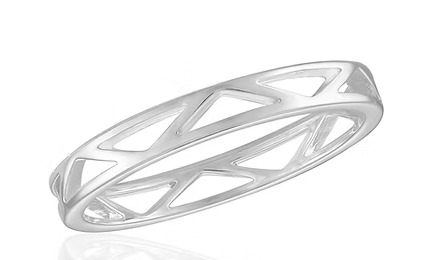 CUT OUT GEO BAND STK RING