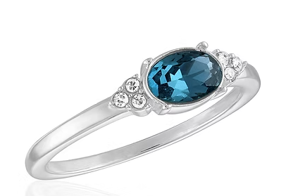 OVAL MONTANA BLUE STACK RING