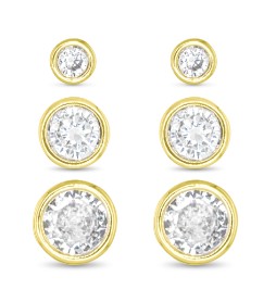 GOLD STUD TRIO EARRING SET