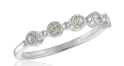 CHRYSOLITE ETERNITY STACK RING