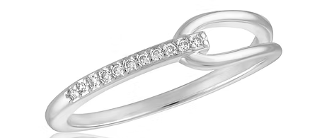 CZ LOOP STACK RING