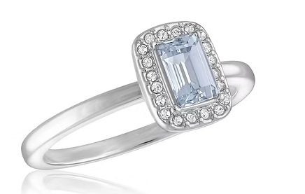 CZ EMERALD CUT STACK RING
