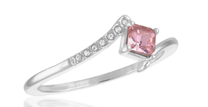 LT ROSE PRINCESS CUT STACK RING