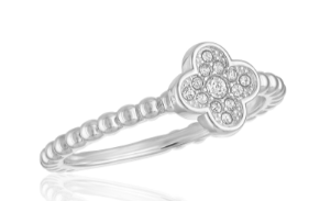 CLOVER STACK RING