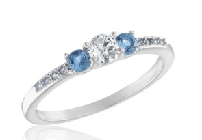 AZURE BLUE STACK RING