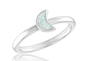 CRESENT MOON STACK RING