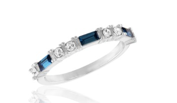 BLUE BAGUETTE STACK RING