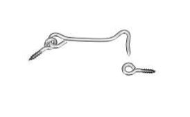 STAINLESS STEEL HOOK & EYE 4IN