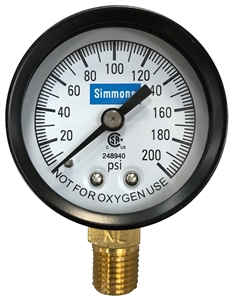 PRESSURE GAUGE 1/4IN 0-200LB