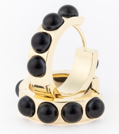 TRISTAN EARRINGS BLACK AND GOLD
