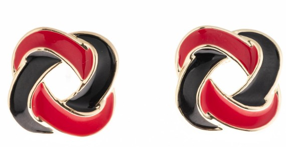 ANNIE EARRINGS RED AND BLACK