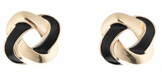 ANNIE EARRINGS BLACK AND GOLD