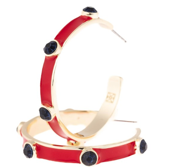 KATHERINE EARRINGS RED AND BLACK