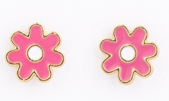 PINK FLOWER EARRINGS