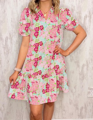 NANCY PETAL PINK DRESS