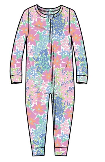 BABY PJ ONESIE PRIMROSE MULTI