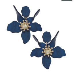CHLOE RESIN FLOWER EARRINGS