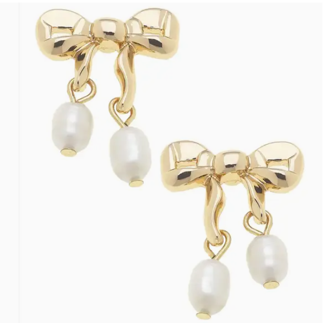 TESSA PEARL BOW STUDS