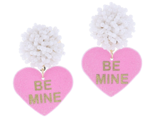 BE MINE HEART EARRINGS