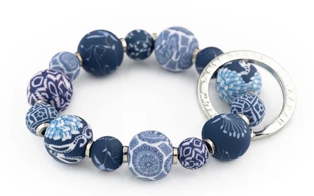 DUTCH BLUE SM BEAD KEYCHAIN