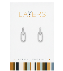 SILVER DOUBLE LINK HUGGIES