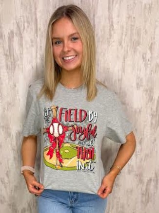 GREY FIELD JOYFUL BASEBALL TEE