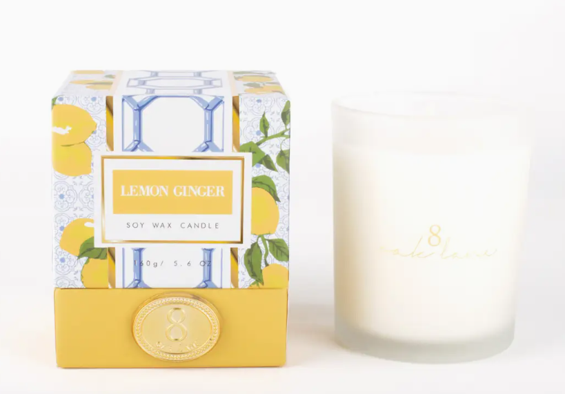 LEMON GINGER SOY WAX CANDLE