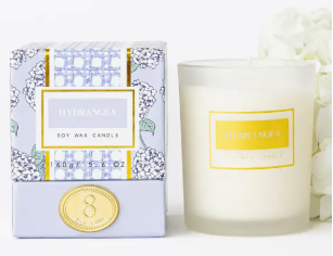 BOXED 5.6OZ CANDLE HYDRANGEA