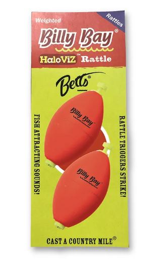 RED OVAL RATTLE FLOAT 2.5" 2PACK