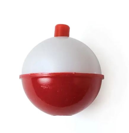 RED/WHITE PLASTIC SNAP-ON FLOAT 1.25"