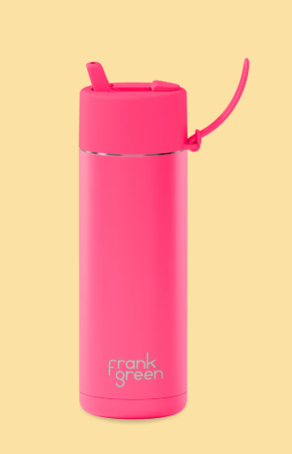 20OZ NEON PINK FLIP STRAW BOTTLE