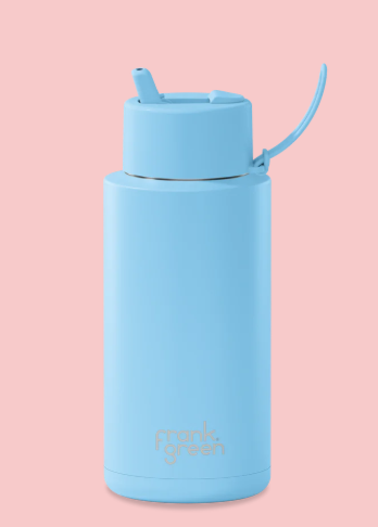 34OZ SKY BLUE FLIP STRAW LID BOT