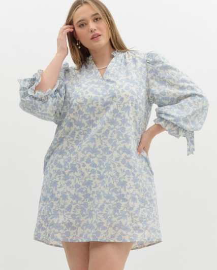 FLORAL PULLOVER DRESS