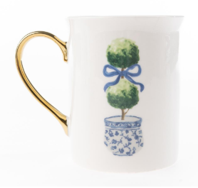 GOLD HANDLE MUG TOPIARY