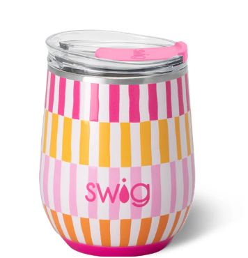 SHERBET STRIPE WINE CUP 12OZ
