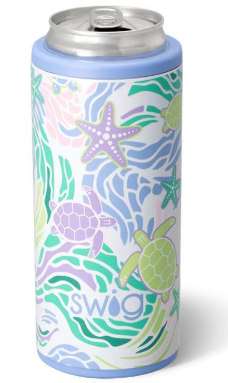 SEA SWIRL 12OZ SKINNY CAN COOLER