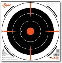 BLACK/ORANGE BULLSEYE 8X8 TARGETS 26PK