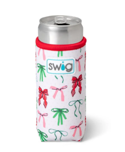 RIBBONS AND BOWS SLIM CAN COOLIE