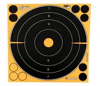 BLACK/ORANGE 8" BULLSEYE TARGETS 6PK