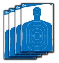 BLUE SILHOUETTE PAPER TARGET 4PK