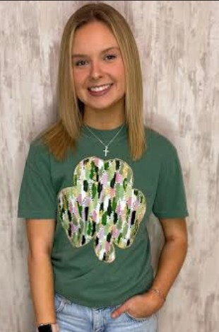 GREEN SHAMROCK TEE