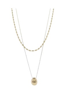 GOLD CROSS TWIST CHAIN NECKLACE